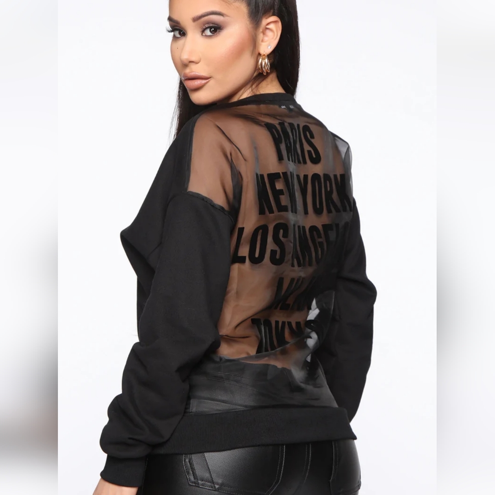 SOLD OUT sheer back sweatshirt